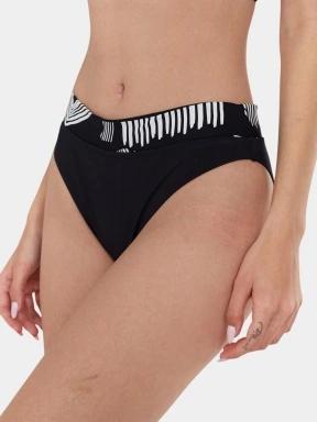 chiloti bikini pt. femei Fundango Sahara Mid Waist Full Bottom negru 1