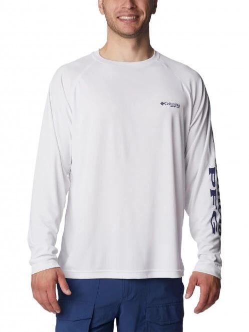 tricou cu maneci lungi, pentru sport pt. barbati Columbia Terminal Tackle LS Shirt alb 2