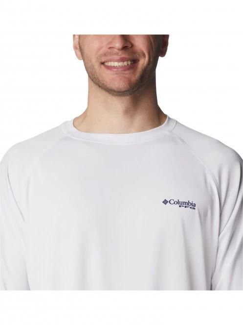 tricou cu maneci lungi, pentru sport pt. barbati Columbia Terminal Tackle LS Shirt alb 5