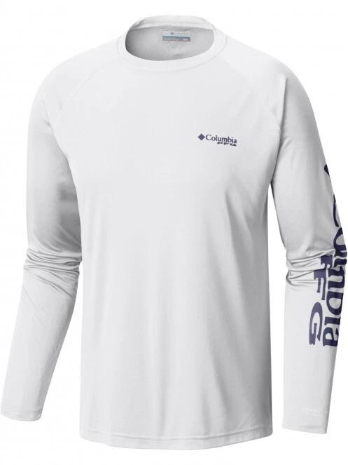 tricou cu maneci lungi, pentru sport pt. barbati Columbia Terminal Tackle LS Shirt alb 6