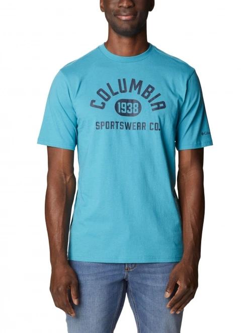 tricou cu maneci scurte pt. barbati Columbia Csc Basic Logo Short Sleeve Shirt albastru 2