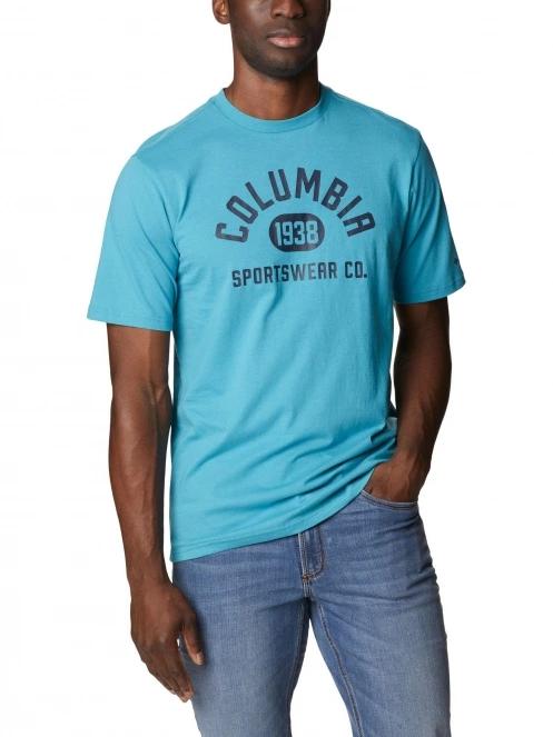 tricou cu maneci scurte pt. barbati Columbia Csc Basic Logo Short Sleeve Shirt albastru 5