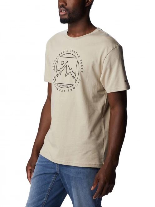 tricou cu maneci scurte pt. barbati Columbia M Rapid Ridge Graphic Tee nisip 5