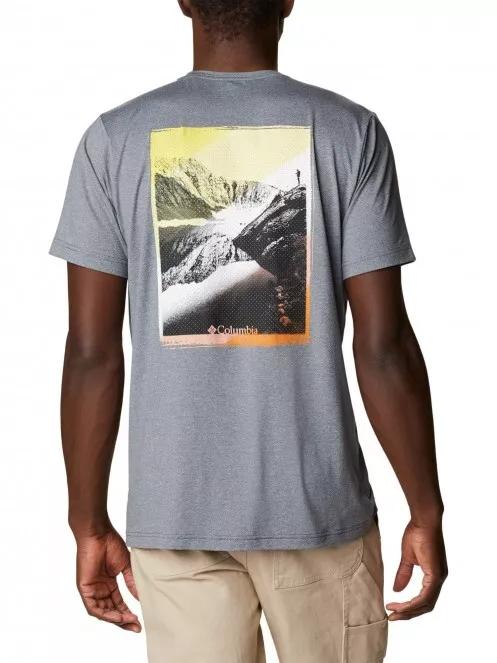 tricou pentru sport, cu maneci scurte pt. barbati Columbia Tech Trail Graphic Tee gri 3