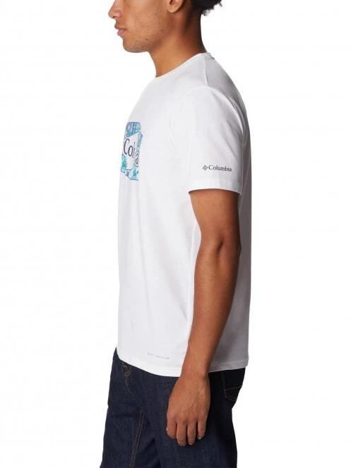 tricou pentru sport, cu maneci scurte pt. barbati Columbia Men'S Sun Trek Short Sleeve Graphic Tee alb 3
