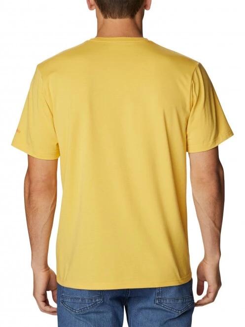 tricou pentru sport, cu maneci scurte pt. barbati Columbia Men'S Sun Trek Short Sleeve Graphic Tee galben 4