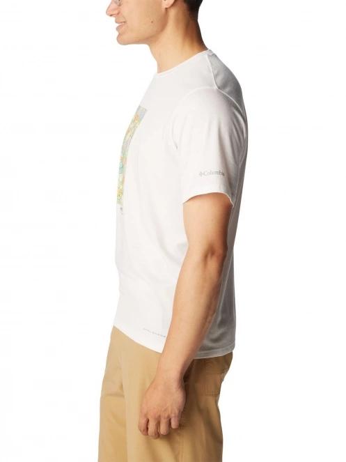 tricou pentru sport, cu maneci scurte pt. barbati Columbia Men's Sun Trek Short Sleeve Graphic Tee alb 3