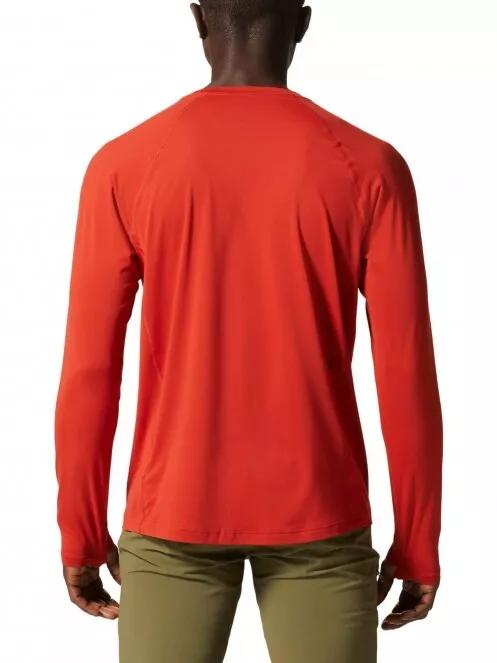 tricou cu maneci lungi, pentru sport pt. barbati Mountain Hardwear Crater Lake Long Sleeve Crew rosu 3