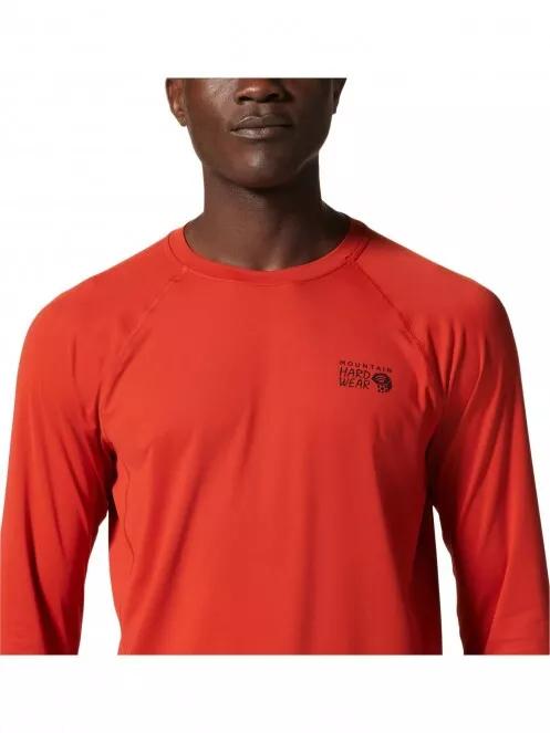 tricou cu maneci lungi, pentru sport pt. barbati Mountain Hardwear Crater Lake Long Sleeve Crew rosu 5