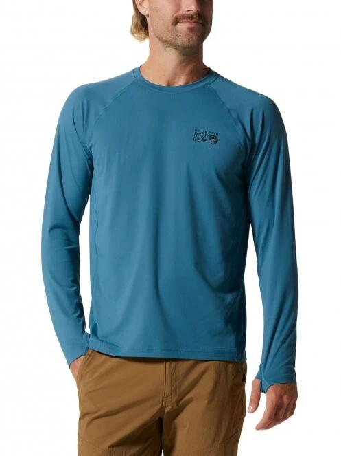 tricou cu maneci lungi, pentru sport pt. barbati Mountain Hardwear Crater Lake Long Sleeve Crew albastru 2