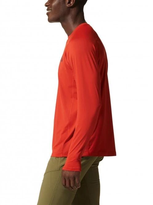 tricou cu maneci lungi, pentru sport pt. barbati Mountain Hardwear Crater Lake Long Sleeve Crew rosu 3