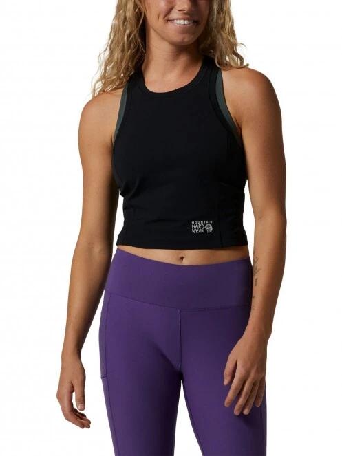 tricou pentru sport, cu maneci scurte pt. femei Mountain Hardwear Mountain Stretch Tanklette negru 2