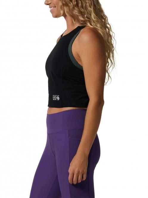 tricou pentru sport, cu maneci scurte pt. femei Mountain Hardwear Mountain Stretch Tanklette negru 3