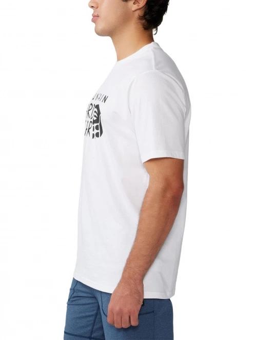 tricou cu maneci scurte pt. barbati Mountain Hardwear MHW Logo Short Sleeve alb 3