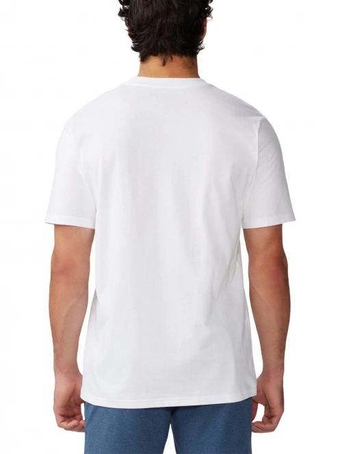 tricou cu maneci scurte pt. barbati Mountain Hardwear MHW Logo Short Sleeve alb 4