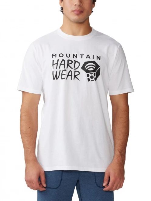 tricou cu maneci scurte pt. barbati Mountain Hardwear MHW Logo Short Sleeve alb 5