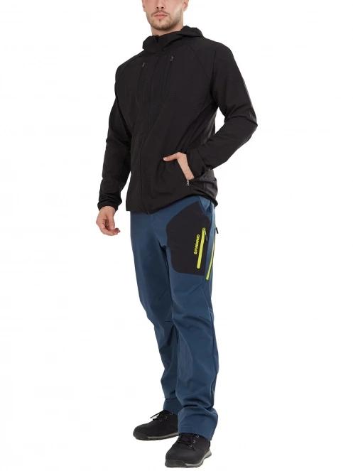 pantaloni de drumetie pt. barbati Fundango Akira Softshell Pants albastru 4