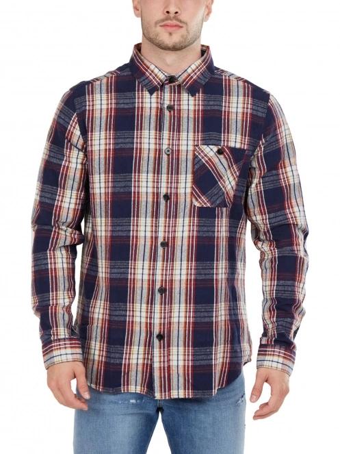 camasa cu maneci lungi pt. barbati Fundango Harris Shirt albastru inchis 2