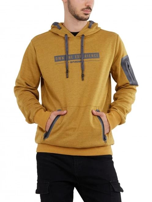 pulover pt. barbati Fundango Force Tech Pullover maro 2
