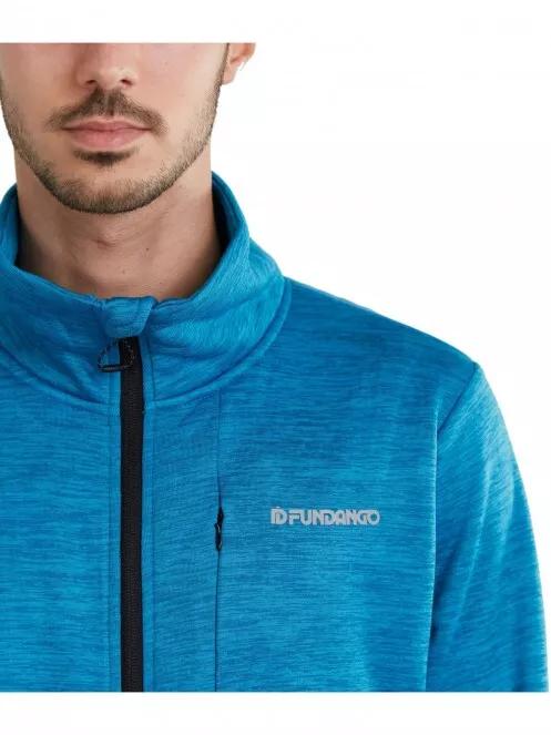 pulover polar pt. barbati Fundango Jefferson Fleece Jacket albastru deschis 4