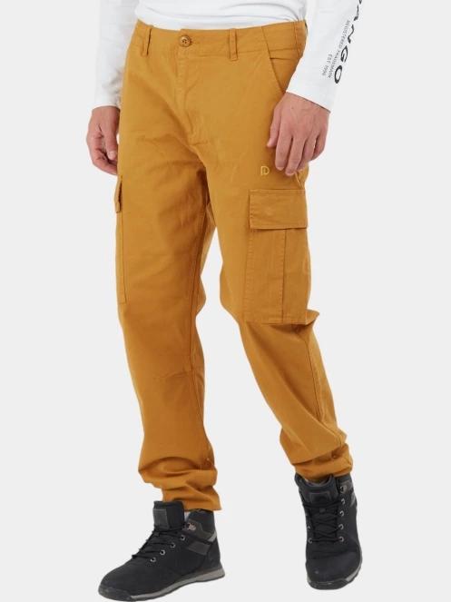 pantaloni cargo pt. barbati Fundango Chuck Cargo Pants galben 2