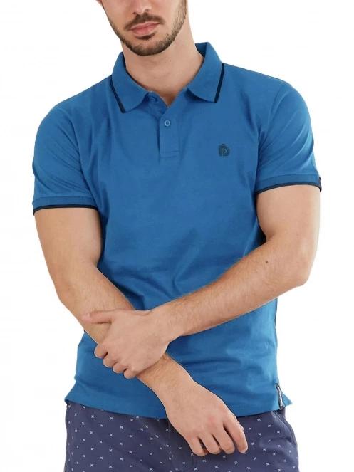 tricou cu guler pt. barbati Fundango Incognito Mono Poloshirt albastru 2