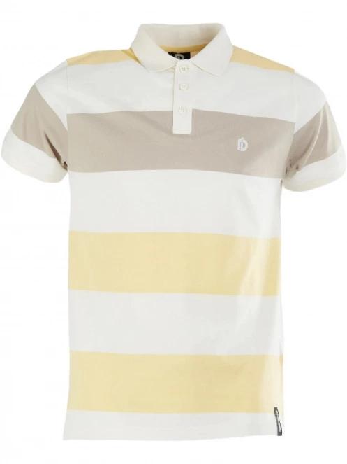 tricou cu guler pt. barbati Fundango Incognito Stripe Poloshirt galben 7
