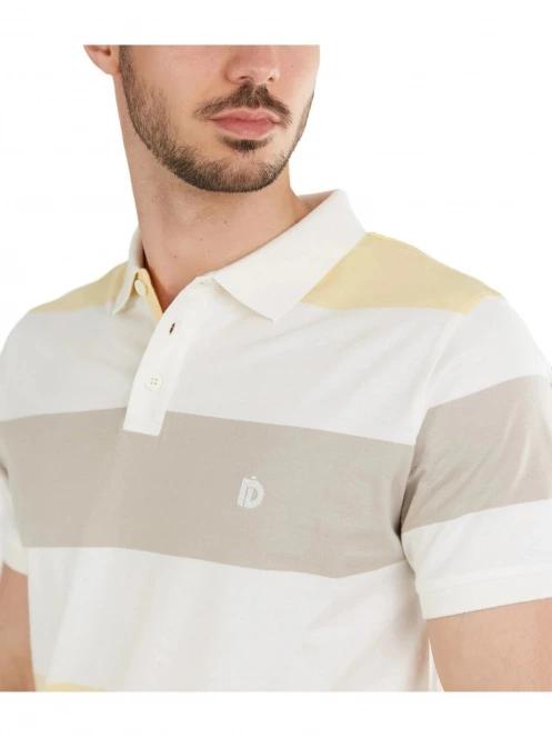 tricou cu guler pt. barbati Fundango Incognito Stripe Poloshirt galben 5
