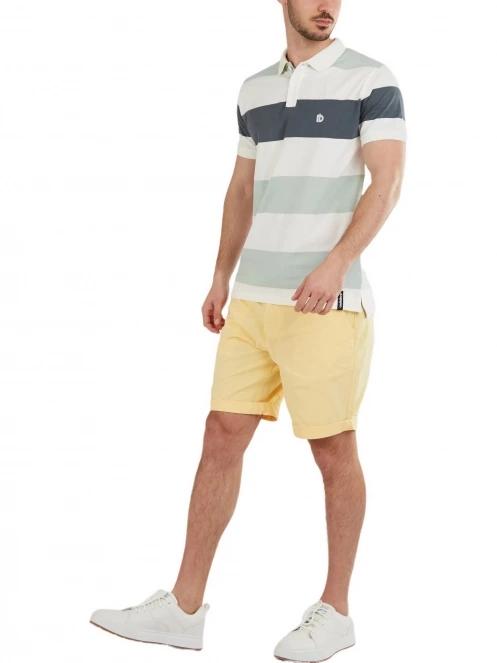 tricou cu guler pt. barbati Fundango Incognito Stripe Poloshirt albastru deschis 4