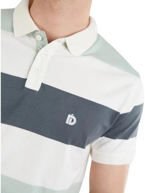 tricou cu guler pt. barbati Fundango Incognito Stripe Poloshirt albastru deschis 5