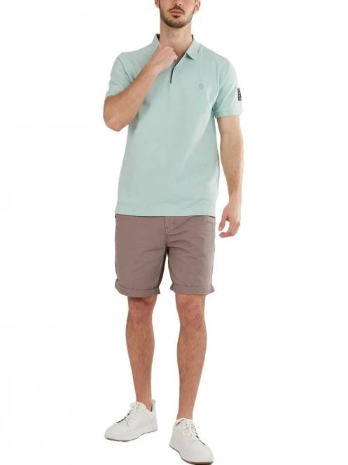 tricou cu guler pt. barbati Fundango Molton Poloshirt albastru deschis 4