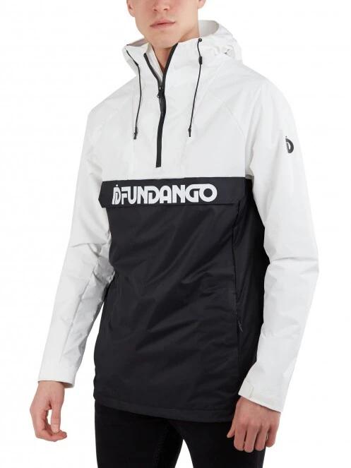 haine de ploaie pt. barbati Fundango Salmo Logo Anorak alb 2