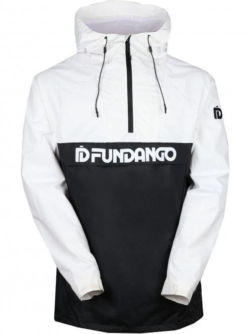 haine de ploaie pt. barbati Fundango Salmo Logo Anorak alb 7