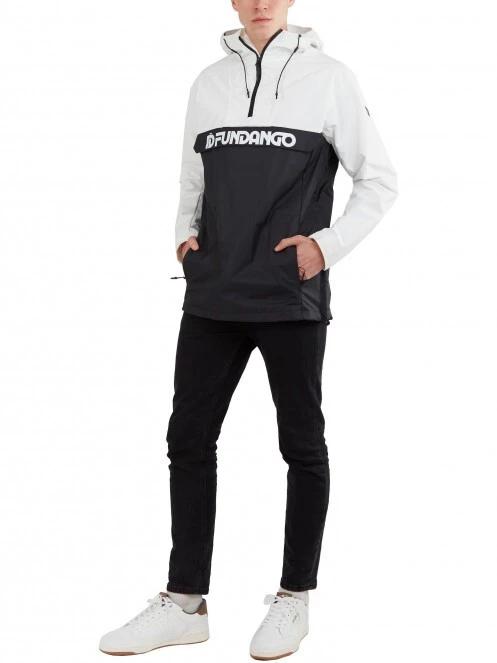 haine de ploaie pt. barbati Fundango Salmo Logo Anorak alb 4