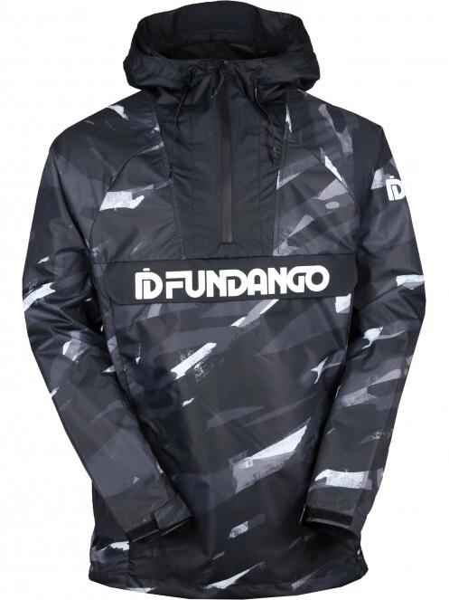haine de ploaie pt. barbati Fundango Salmo Logo Anorak negru 8