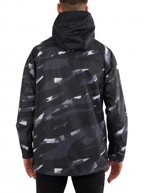 haine de ploaie pt. barbati Fundango Salmo Logo Anorak negru 3