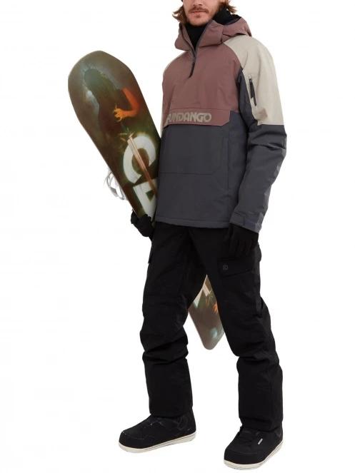 geaca de schi pt. barbati Fundango Burnaby Logo Anorak violet 5