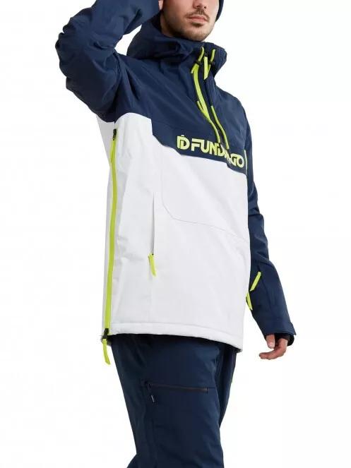 geaca de schi pt. barbati Fundango Burnaby Logo Anorak alb 5