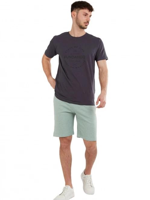 pantaloni scurti de trening pt. barbati Fundango Delon Sweatshort albastru deschis 4