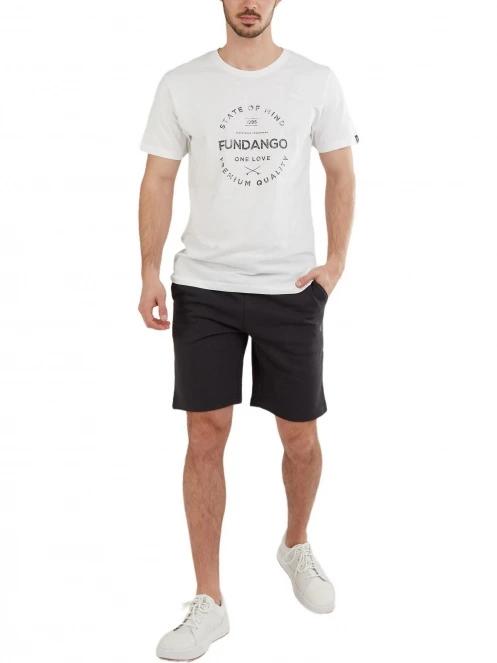 pantaloni scurti de trening pt. barbati Fundango Delon Sweatshort negru 4