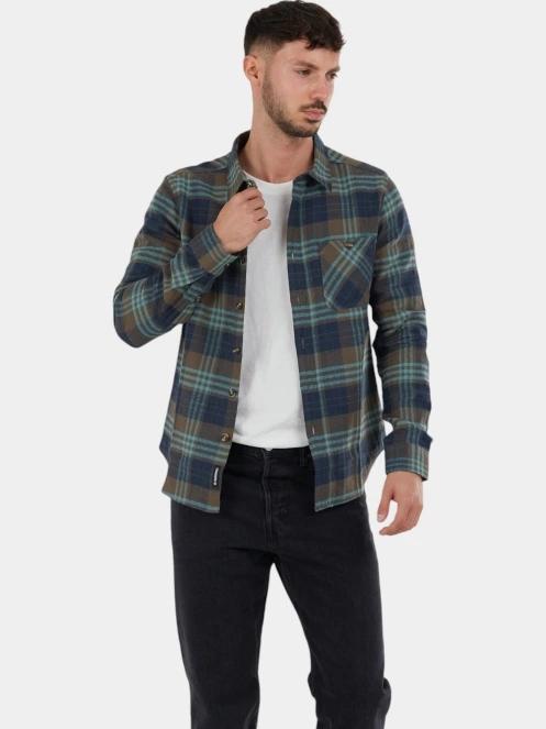 camasa cu maneci lungi pt. barbati Fundango Harris Shirt albastru 5