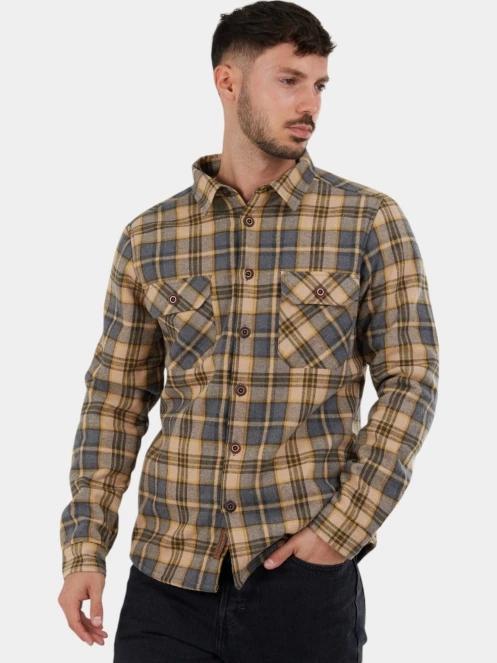 jacheta camasa pt. barbati Fundango Roddy Lined Shirt gri 2