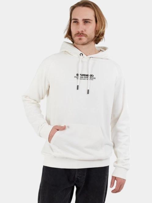 pulover pt. barbati Fundango Kronos Hooded Sweatshirt alb 2