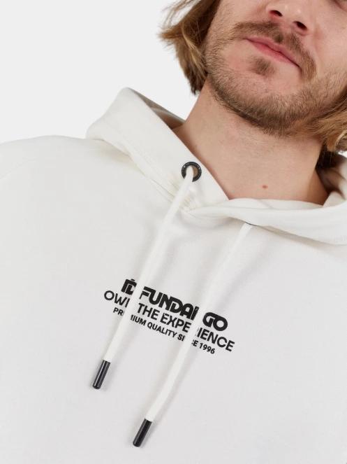 pulover pt. barbati Fundango Kronos Hooded Sweatshirt alb 5