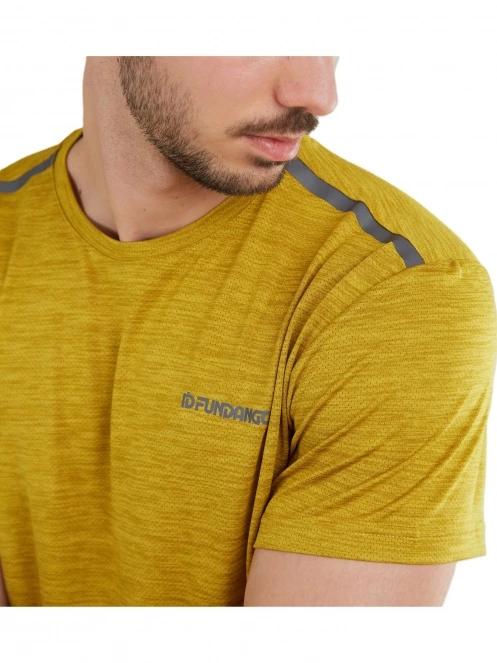 tricou pentru sport, cu maneci scurte pt. barbati Fundango Skeleton Tech-T galben 5