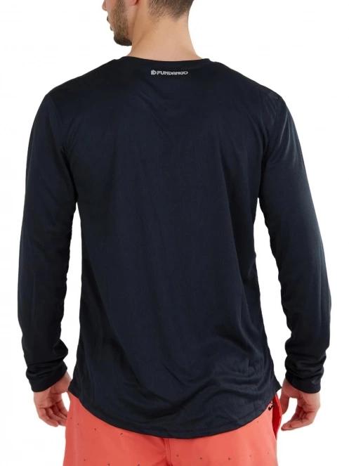 lycra cu maneci lungi pt. barbati Fundango Maurice Long Rashguard albastru inchis 3