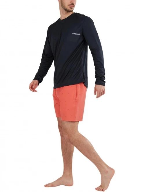 lycra cu maneci lungi pt. barbati Fundango Maurice Long Rashguard albastru inchis 4