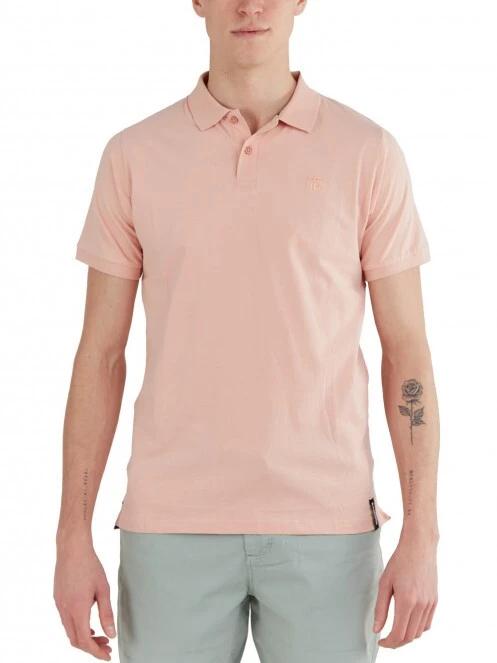 tricou cu guler pt. barbati Fundango Incognito Mono Poloshirt roz 2