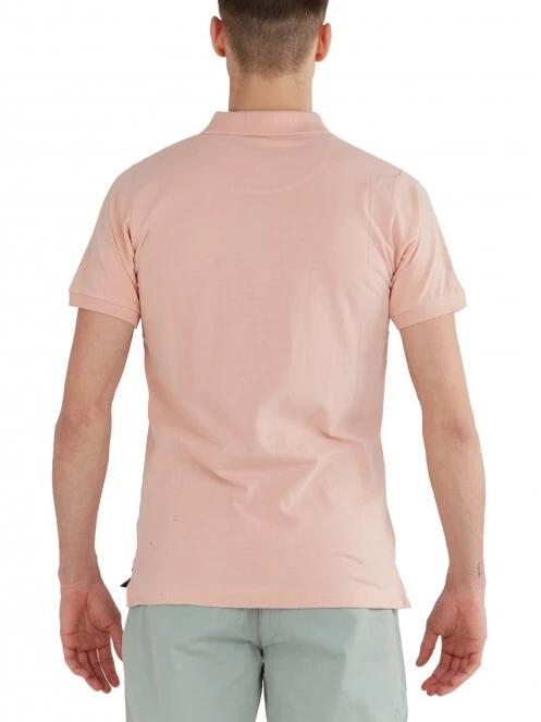 tricou cu guler pt. barbati Fundango Incognito Mono Poloshirt roz 3