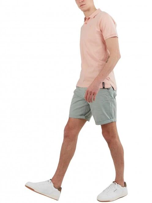 tricou cu guler pt. barbati Fundango Incognito Mono Poloshirt roz 4
